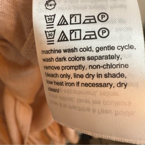 Calvin Klein Jeans Pink Ruffled Short Sleeve Babydoll T- Shirt (Linen / Rayon) - Picture 6 of 8